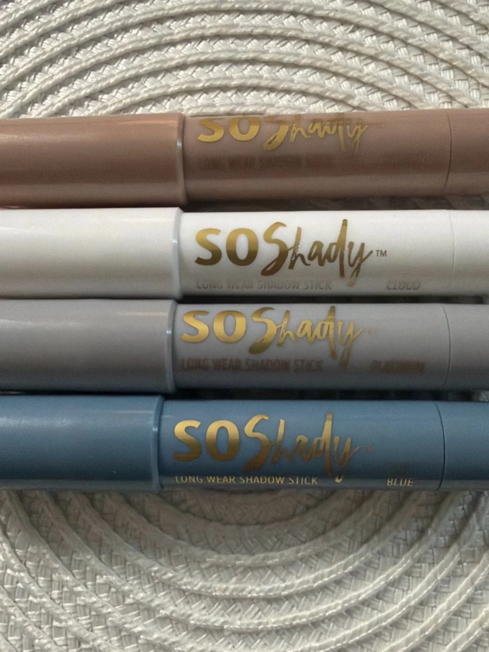SOShady Long-Wear Eyeshadow Stick Set — Sky Blue, Platinum, Cloud, Golden